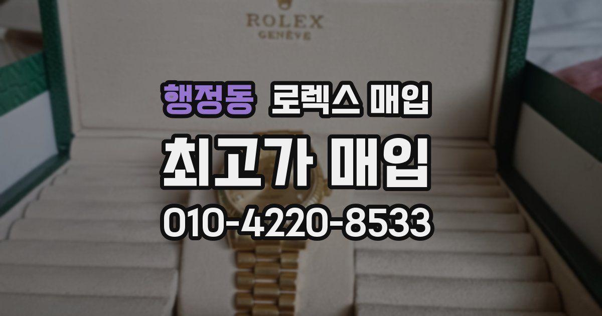 행정동 로렉스 매입