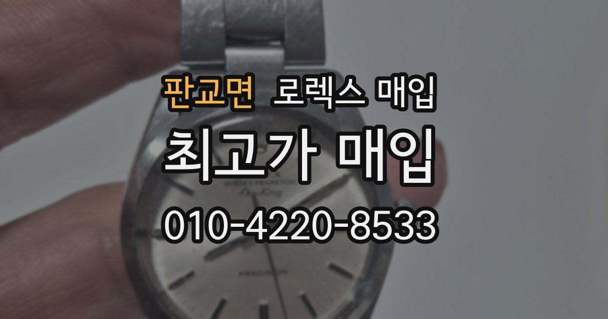 판교면 로렉스 매입