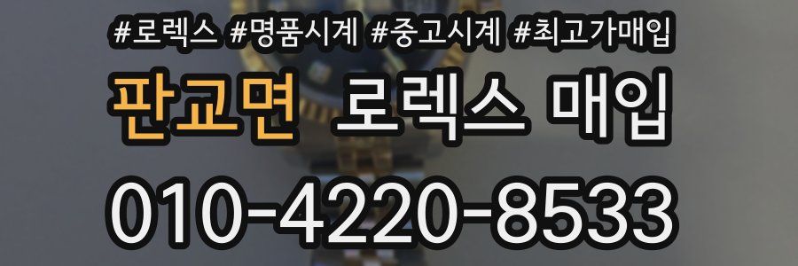 판교면 로렉스 매입