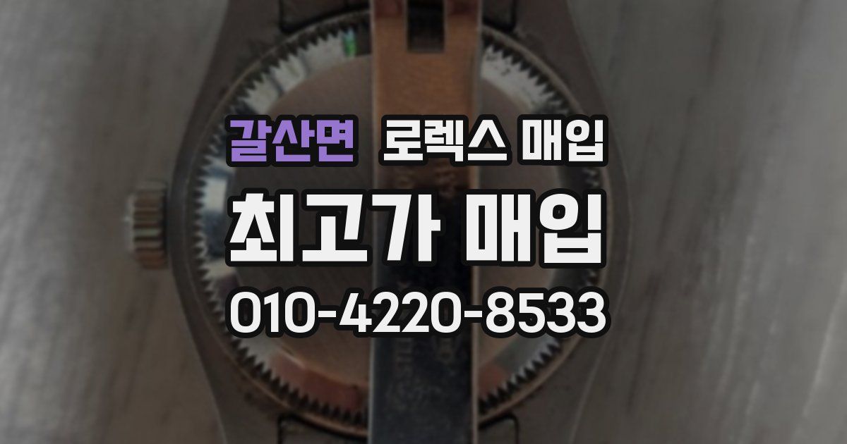갈산면 로렉스 매입