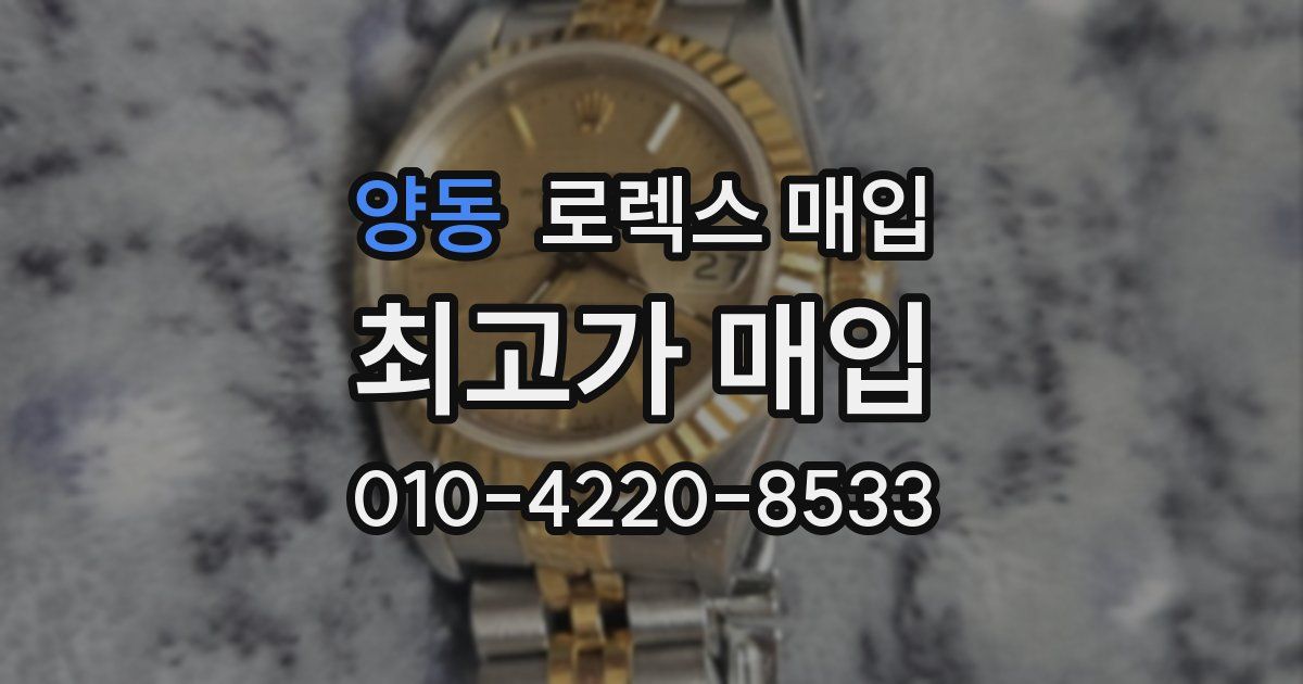 양동 로렉스 매입