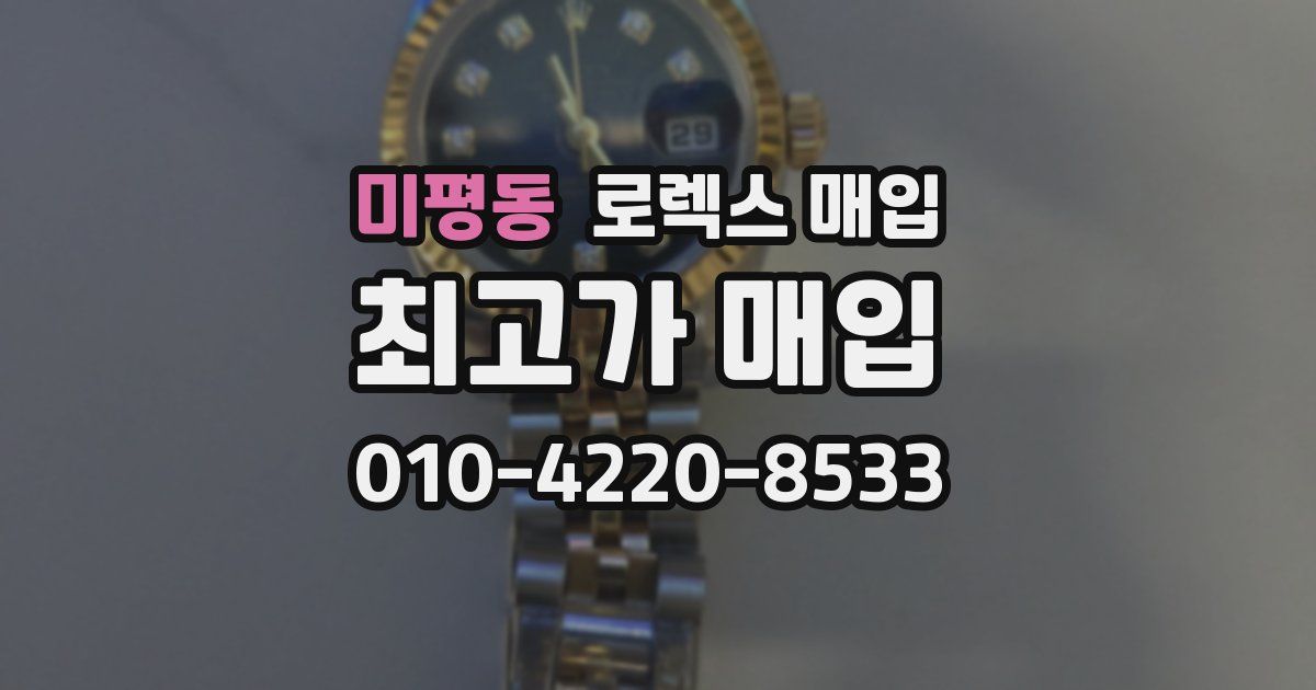 미평동 로렉스 매입