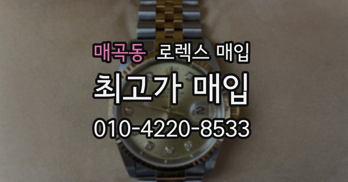 매곡동 로렉스 매입