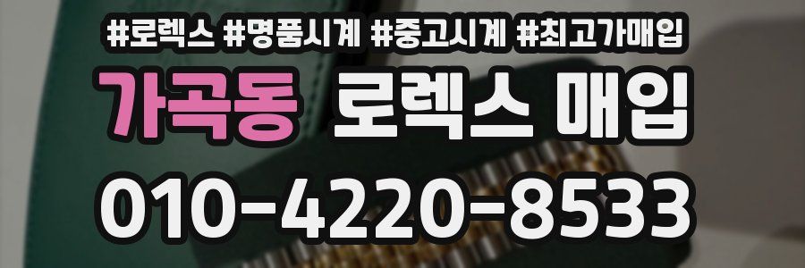 가곡동 로렉스 매입