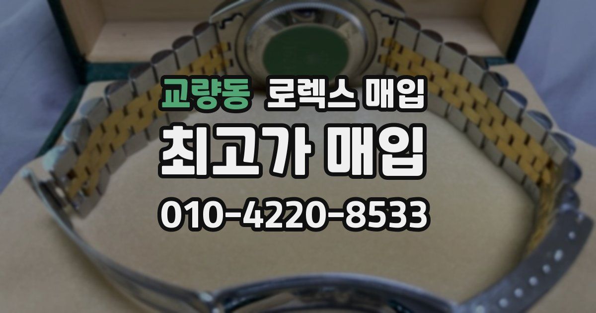 교량동 로렉스 매입