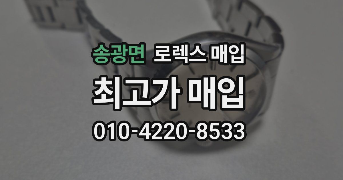 송광면 로렉스 매입