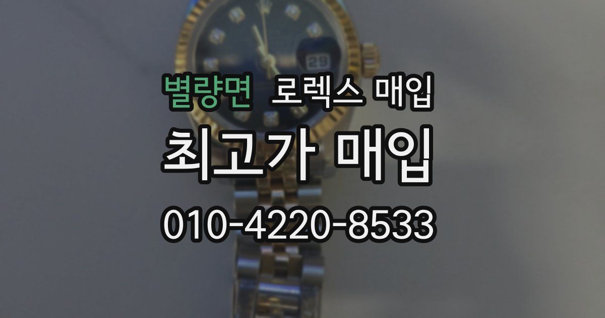 별량면 로렉스 매입
