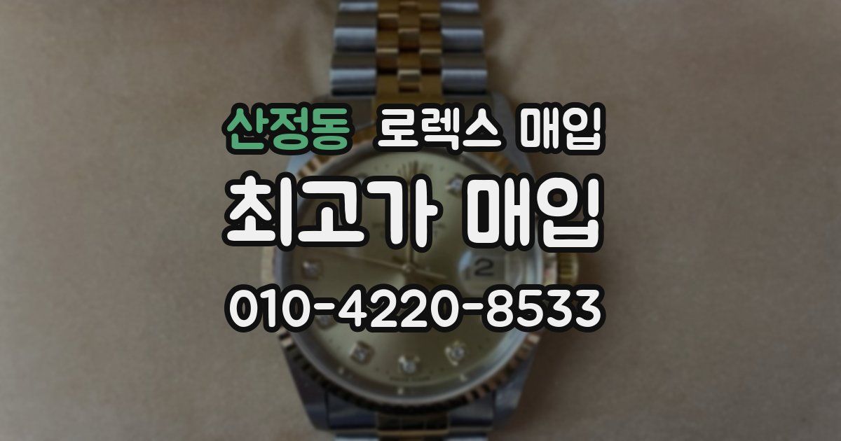 산정동 로렉스 매입
