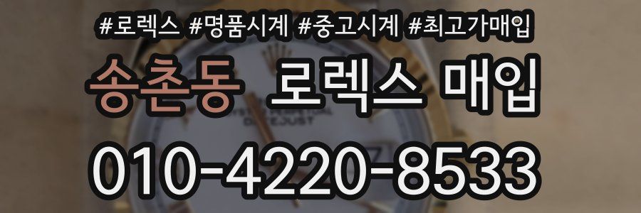 송촌동 로렉스 매입