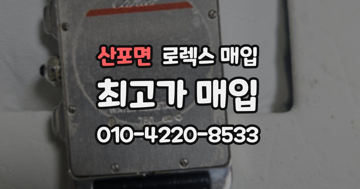 산포면 로렉스 매입