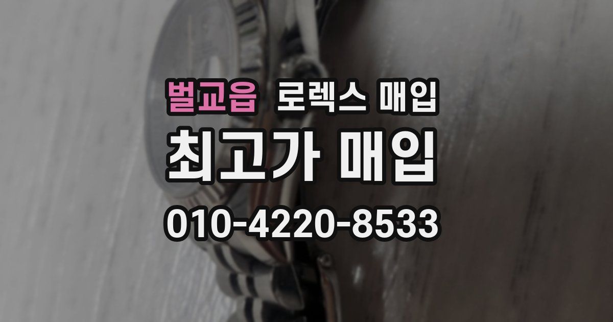 벌교읍 로렉스 매입