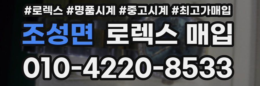 조성면 로렉스 매입