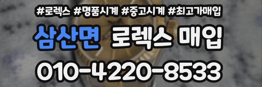 삼산면 로렉스 매입