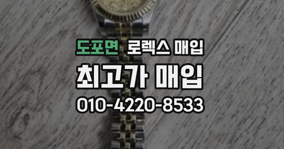 도포면 로렉스 매입