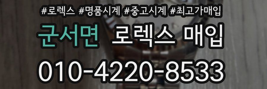 군서면 로렉스 매입