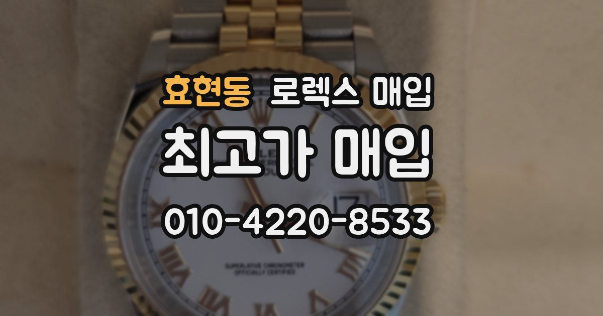 효현동 로렉스 매입