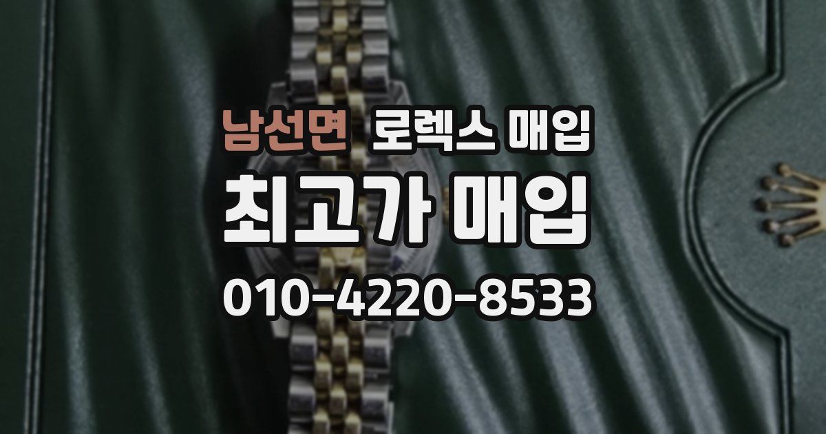 남선면 로렉스 매입