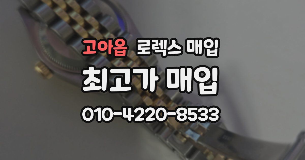 고아읍 로렉스 매입