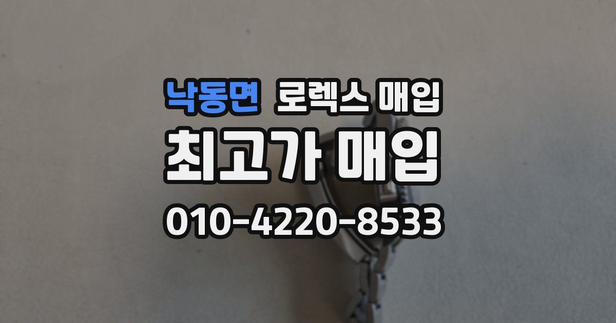 낙동면 로렉스 매입