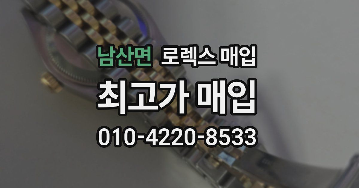 남산면 로렉스 매입