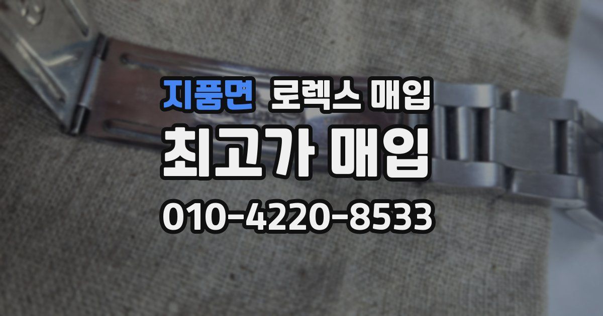 지품면 로렉스 매입