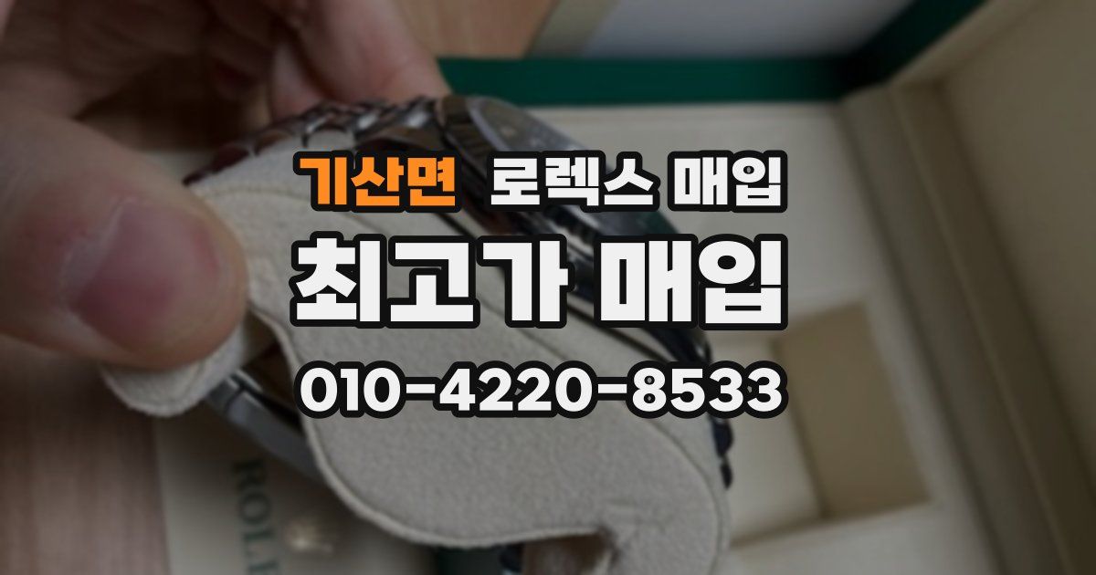 기산면 로렉스 매입