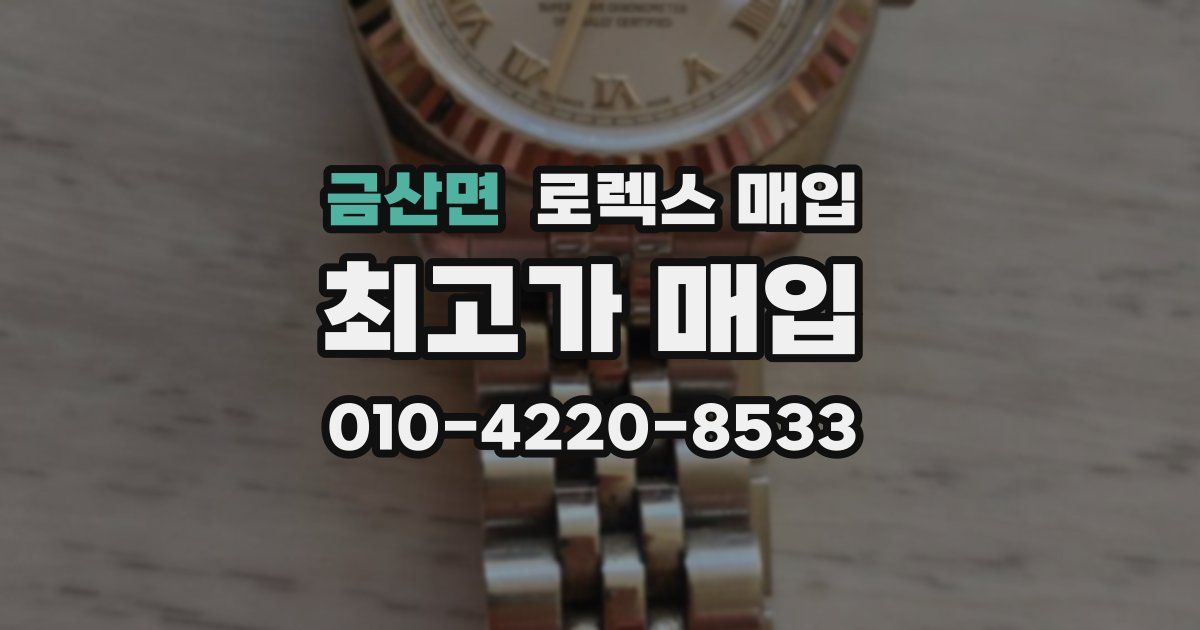 금산면 로렉스 매입