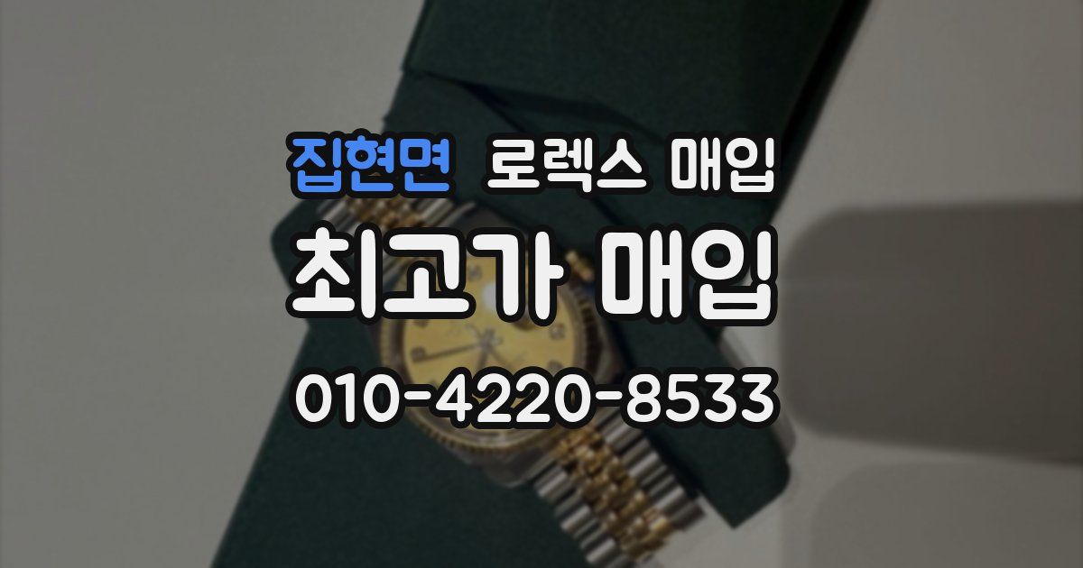 집현면 로렉스 매입