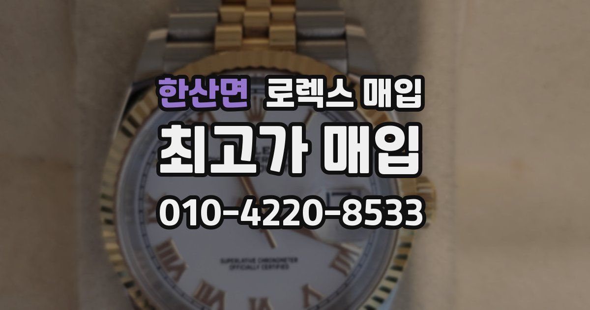 한산면 로렉스 매입