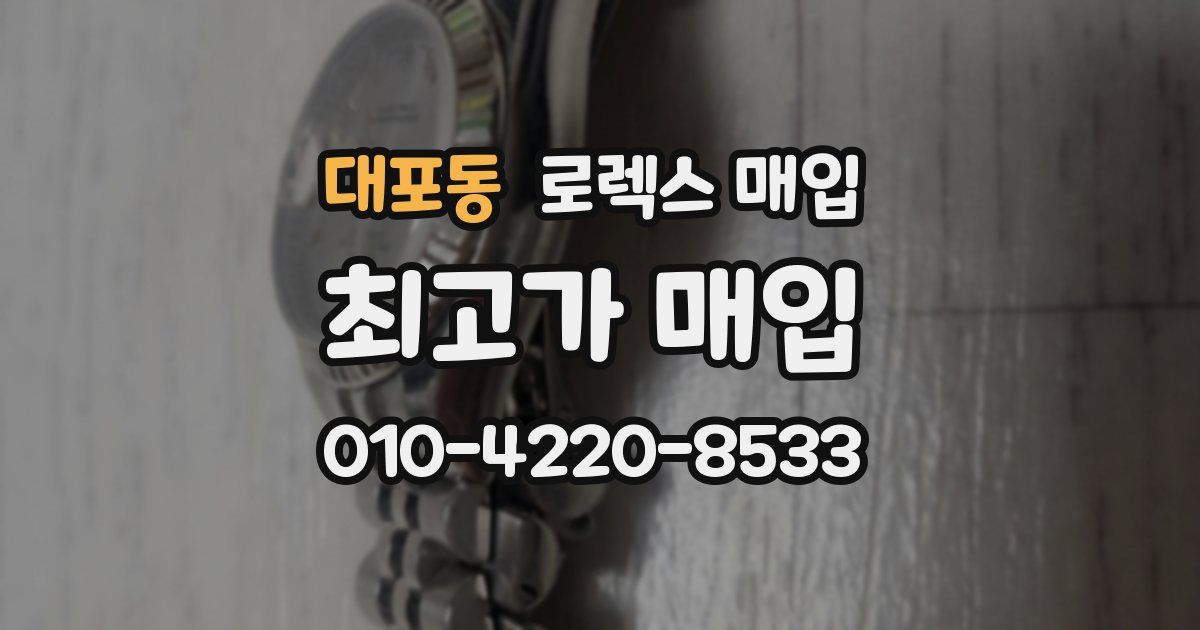 대포동 로렉스 매입