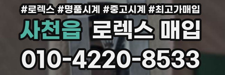 사천읍 로렉스 매입