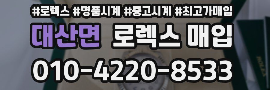 대산면 로렉스 매입