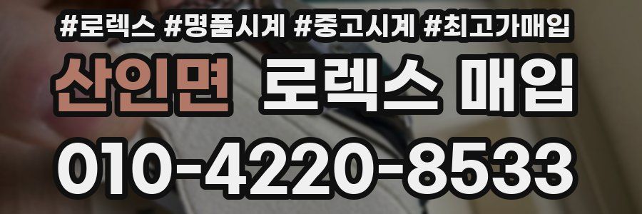 산인면 로렉스 매입