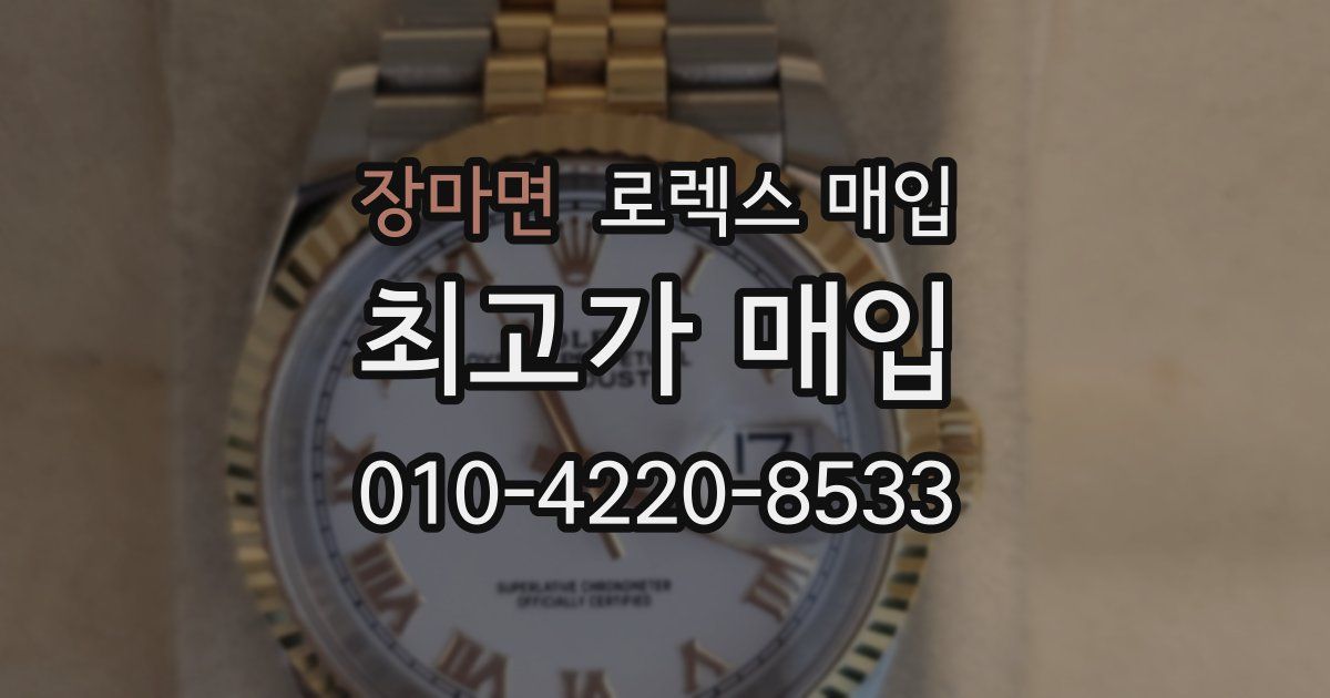 장마면 로렉스 매입