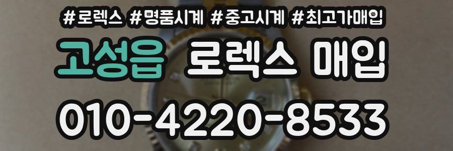 고성읍 로렉스 매입