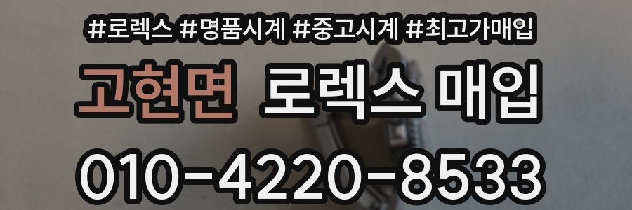 고현면 로렉스 매입