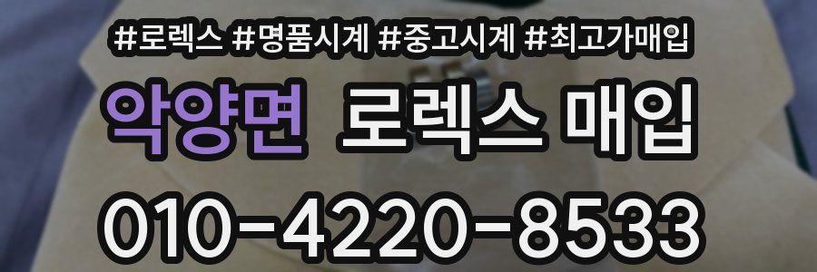 악양면 로렉스 매입