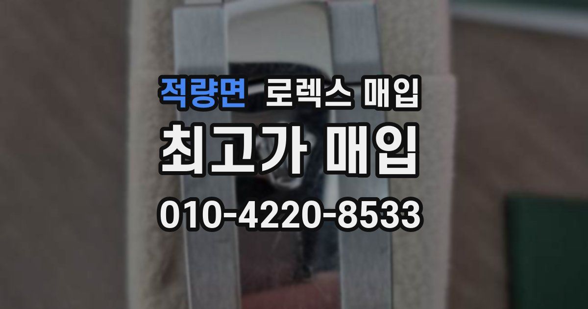 적량면 로렉스 매입