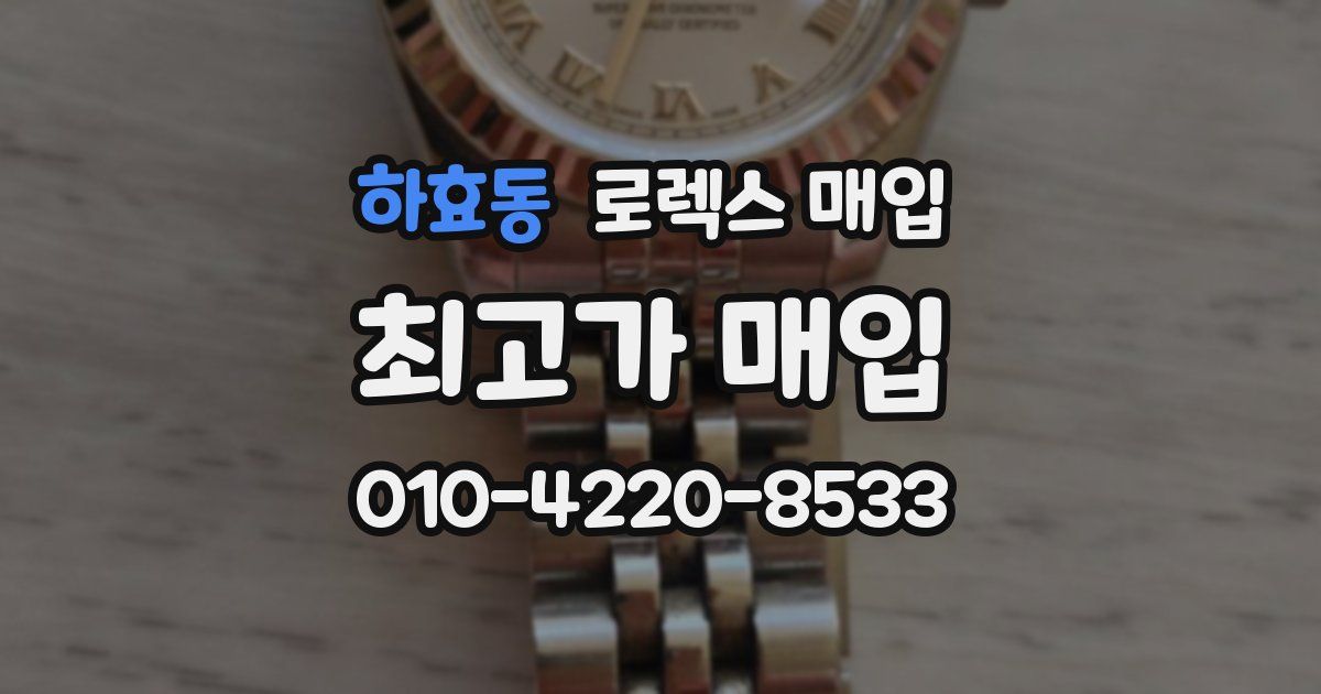 하효동 로렉스 매입