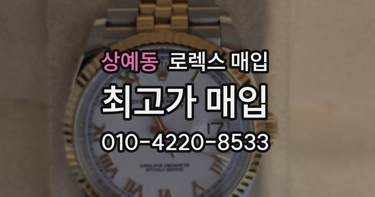 상예동 로렉스 매입
