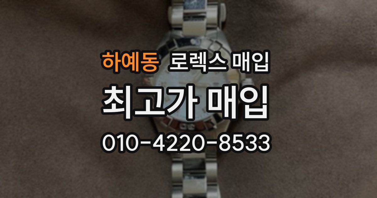 하예동 로렉스 매입