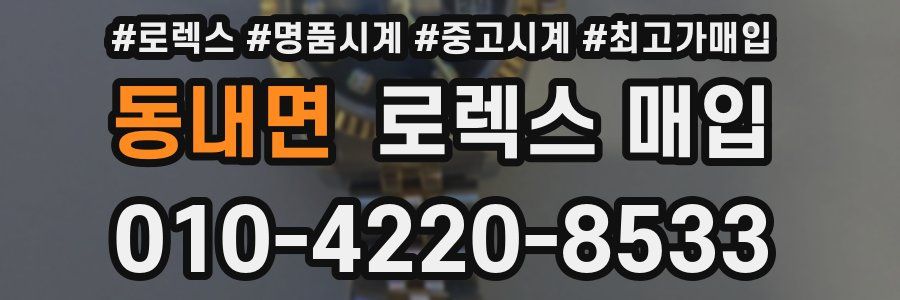 동내면 로렉스 매입