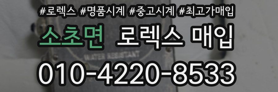 소초면 로렉스 매입