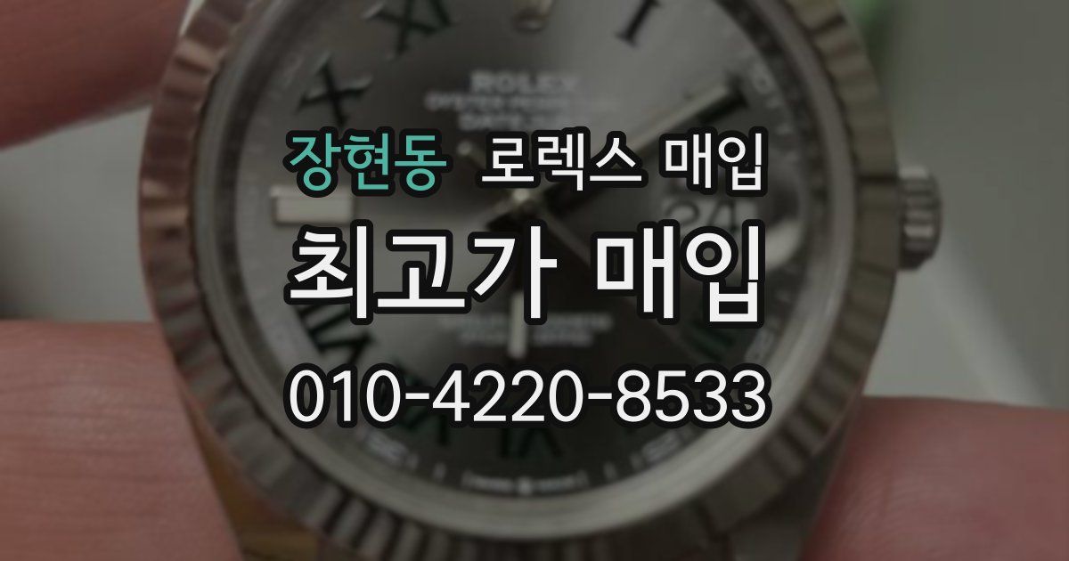 장현동 로렉스 매입