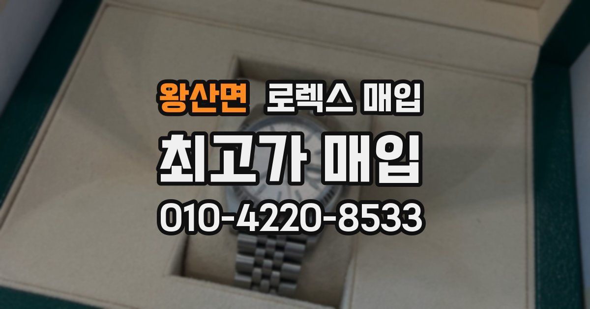 왕산면 로렉스 매입