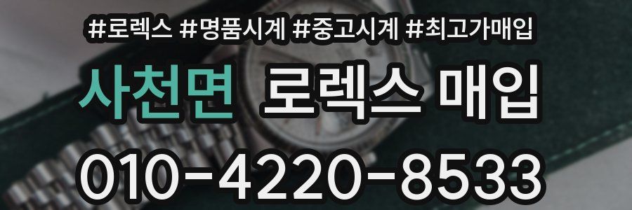 사천면 로렉스 매입