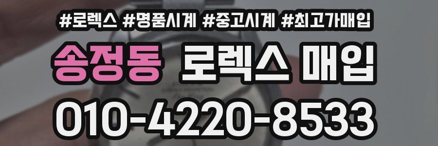 송정동 로렉스 매입