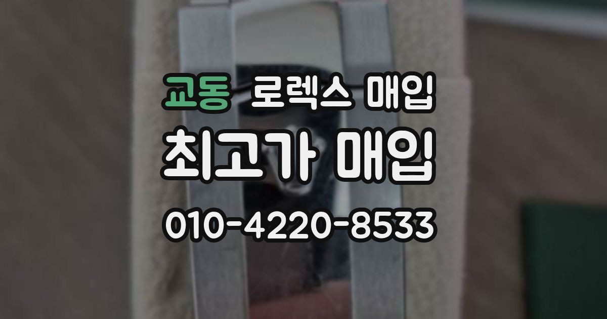 교동 로렉스 매입
