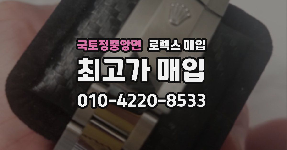 국토정중앙면 로렉스 매입