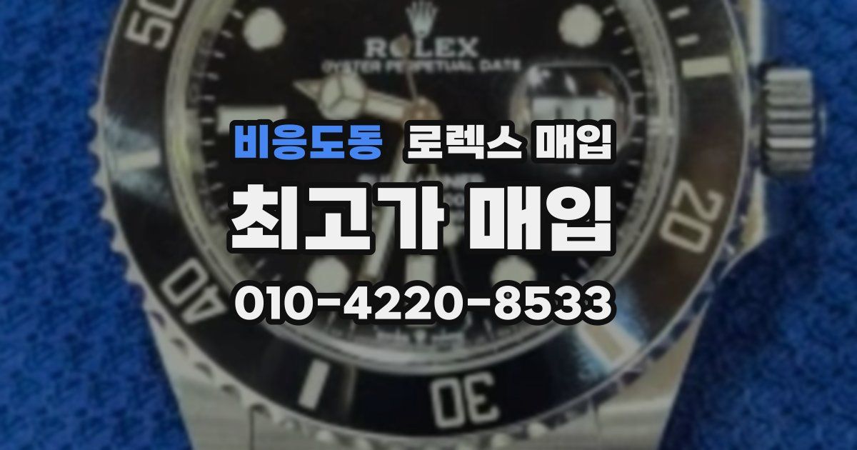 비응도동 로렉스 매입